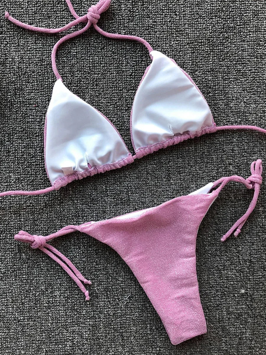 Sexy Micro Shiny Bikini