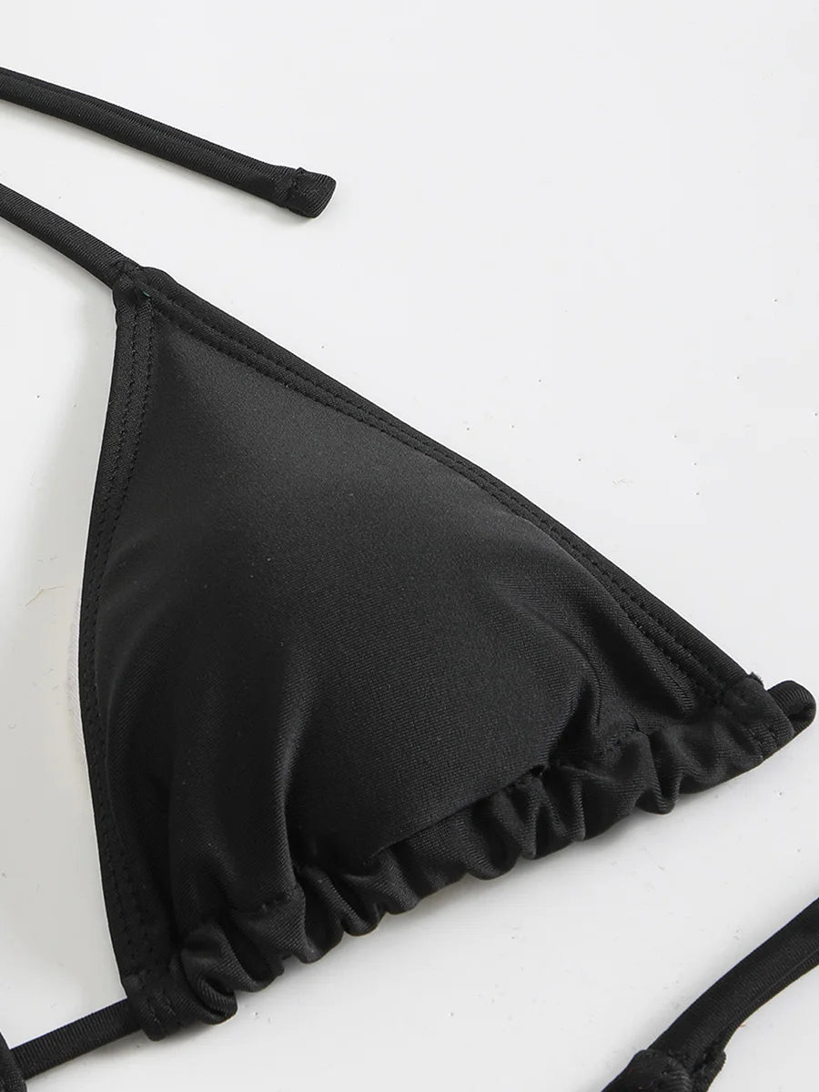 4PCS with Mesh Skirt Long Sleeve Micro Bikini