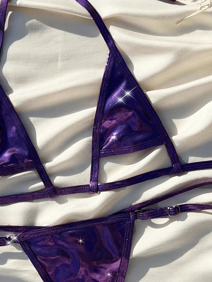 Shiny PU Bikini