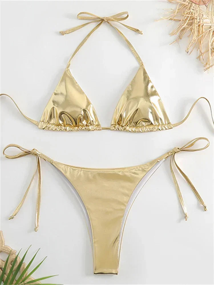 Sexy Brozing Gold Bikini