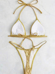 Halter PU Leather Extreme Mini Micro String Bikini