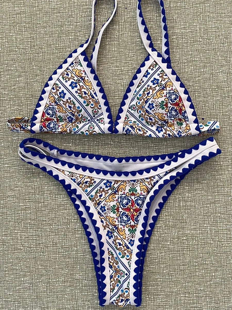 New Vintage Printed Bikini