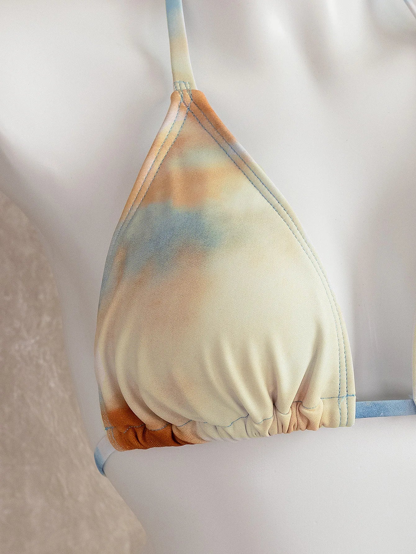 Sexy Beige Tie Dye Gradient Bikini Set
