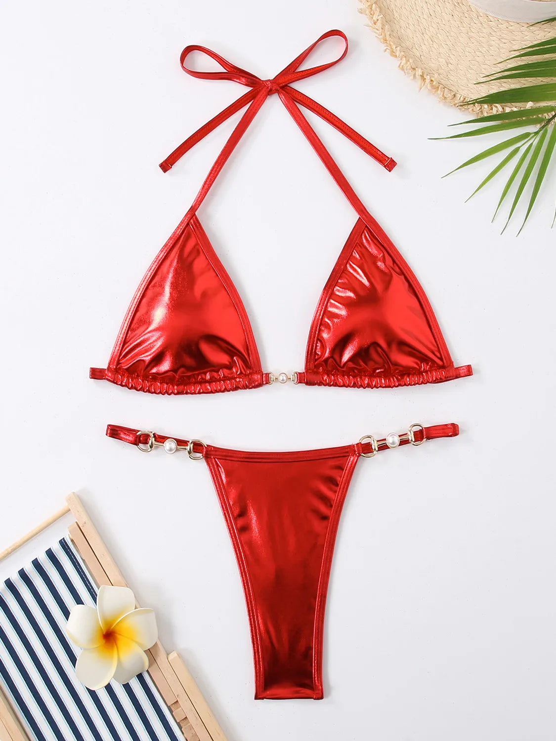 Shiny Pink Micro Bikini