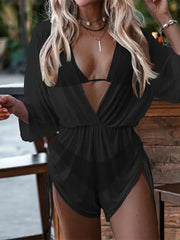 Sexy Long Sleeves Cover Up Bikini Set
