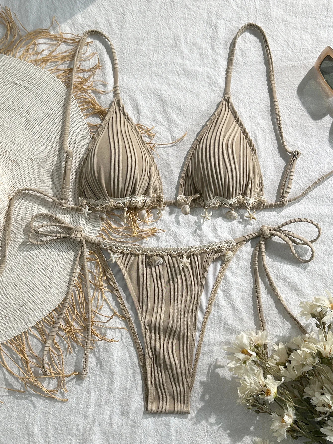 Sexy Shell Starfish Ornament Bikini Set