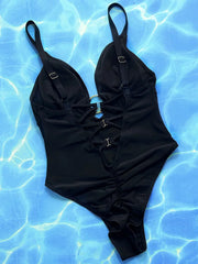 Scrunch Butt Criss Cross Backless Female Swimwear One Piece Swimsuit