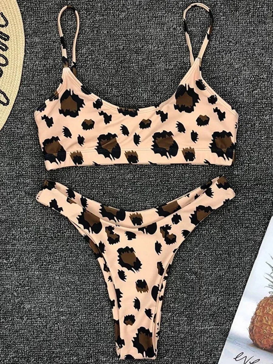 Snake Leopard Brazilian Bikini