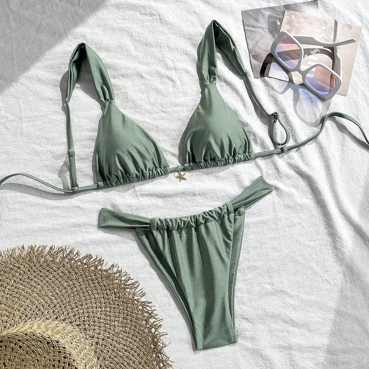 Sexy Starfish Ornament Bikini Set
