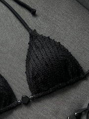 Sexy Beige Shell Push Up Bra Bikini Set