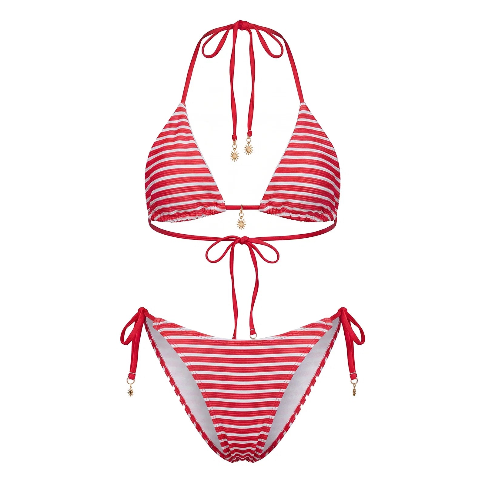 Women Summer 2 Piece Striped Bikini