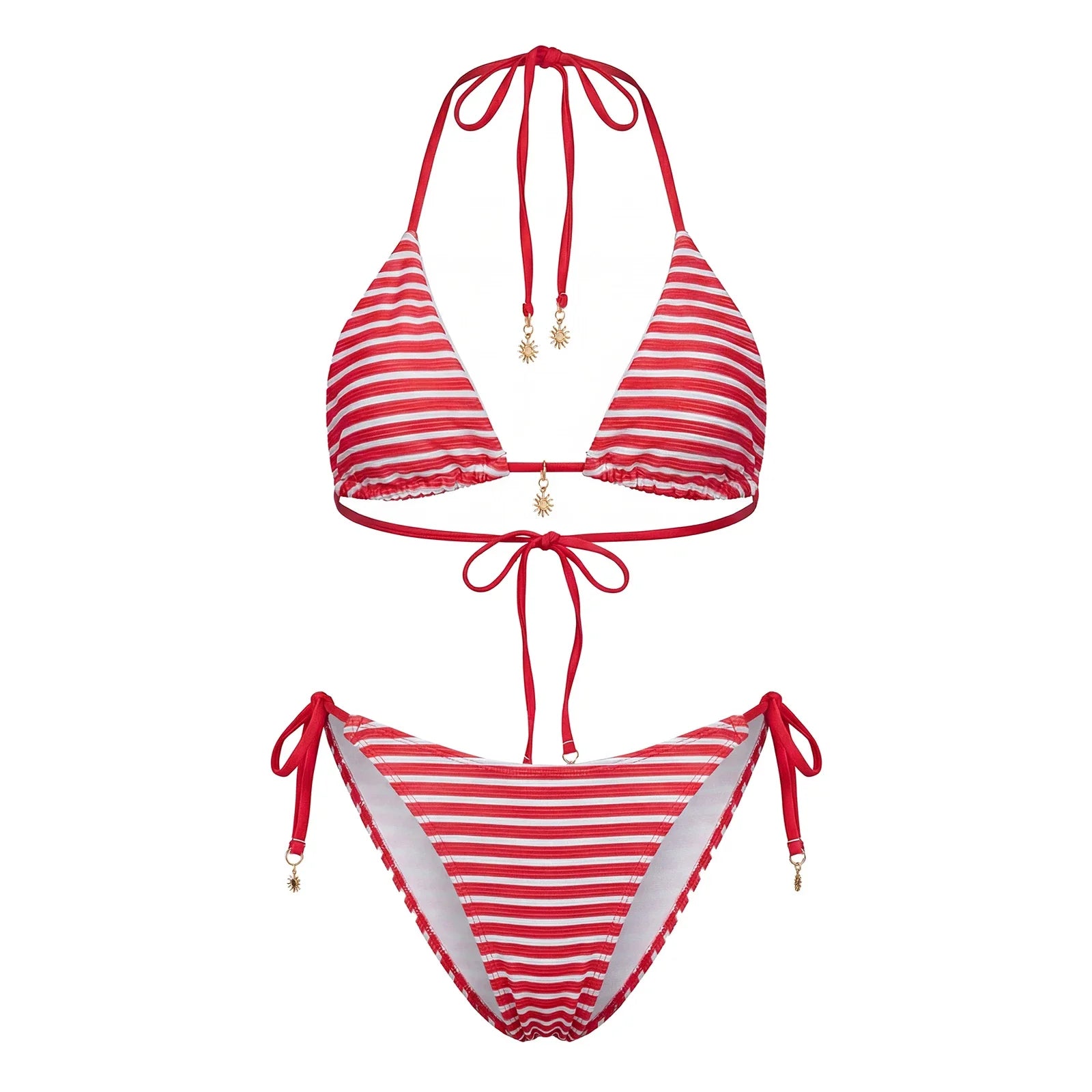Women Summer 2 Piece Striped Bikini
