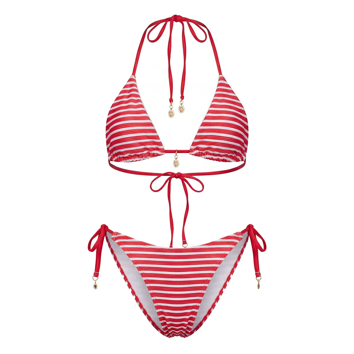 Women Summer 2 Piece Striped Bikini