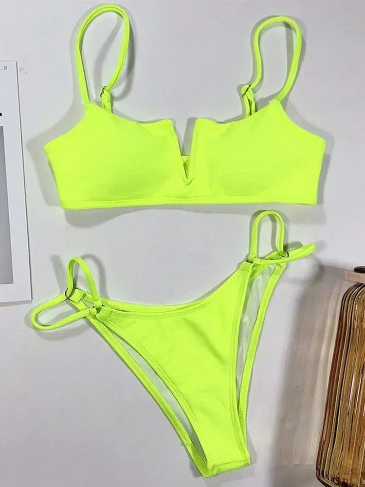 V-Bar Underwired Polka Dot Bikini