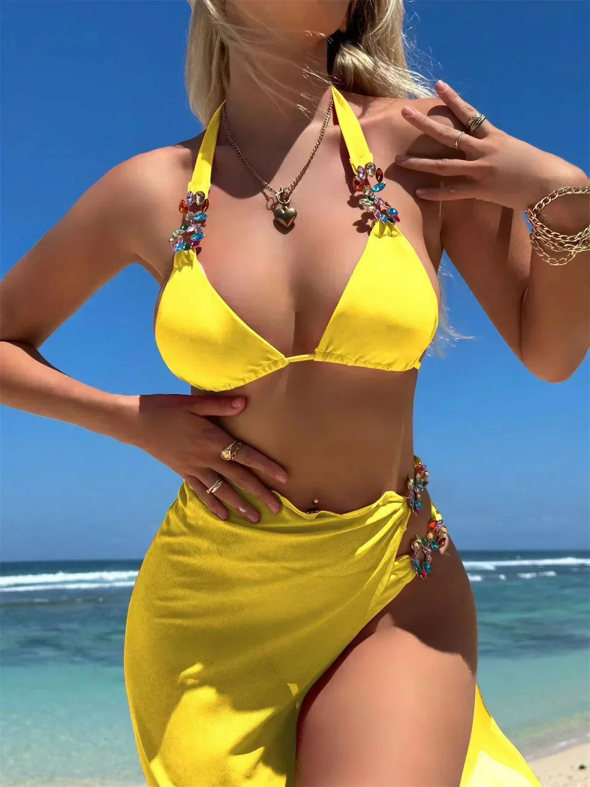 Luxury Rhinestone Bikini Set