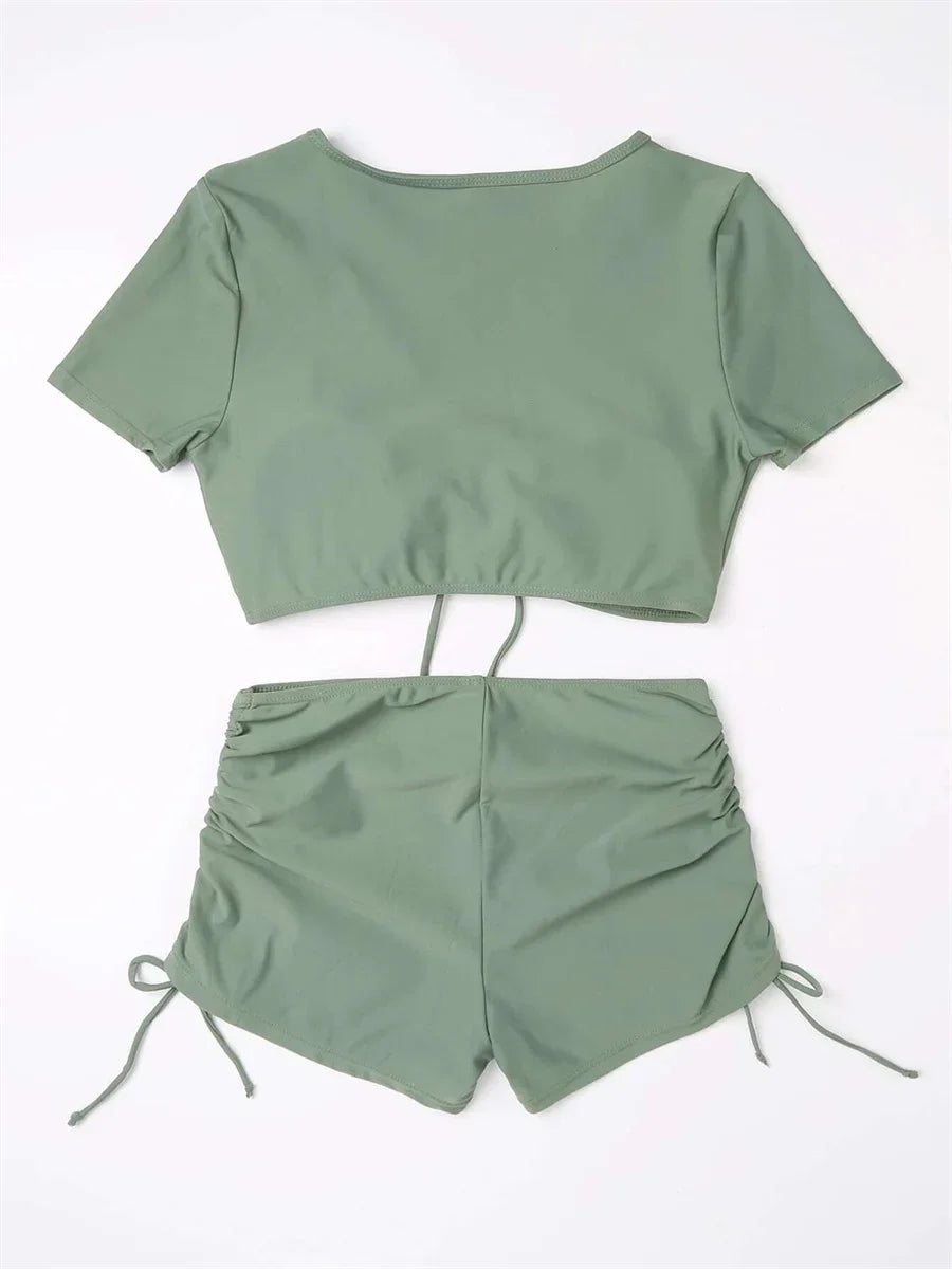 Sexy Drawstring Bikini Set