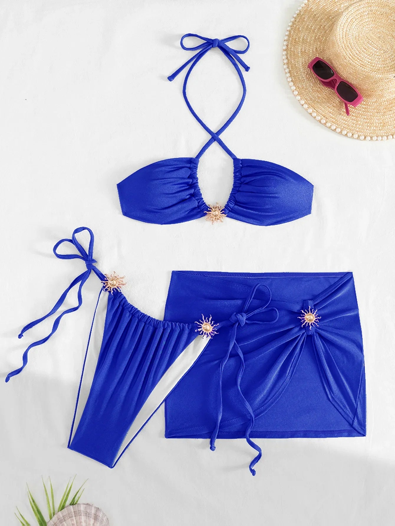 Sexy Metal Sun Ornament Bikini