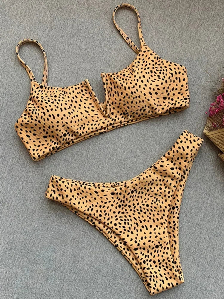 V-Bar Underwired Polka Dot Bikini