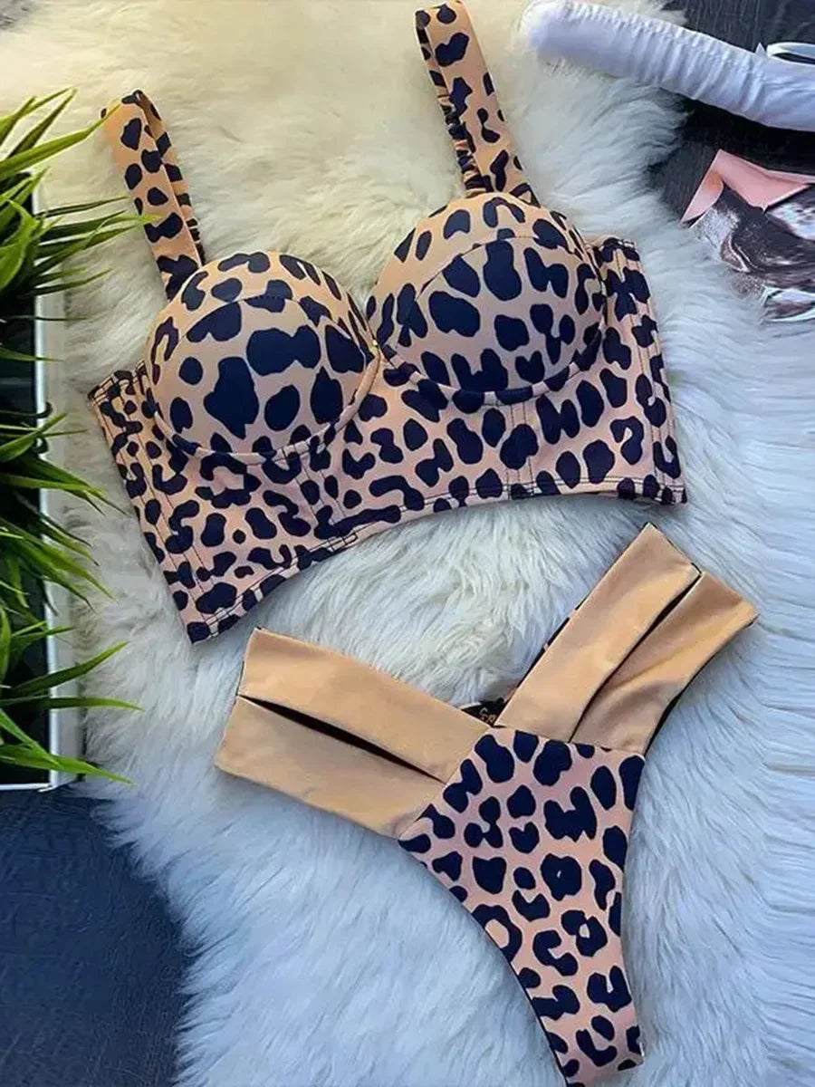 Leopard High Waist Bikini