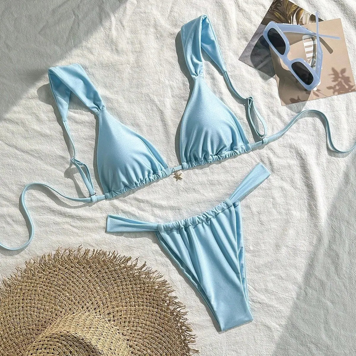 Sexy Starfish Ornament Bikini Set