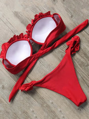 Ruffled Bra Cup Bikini