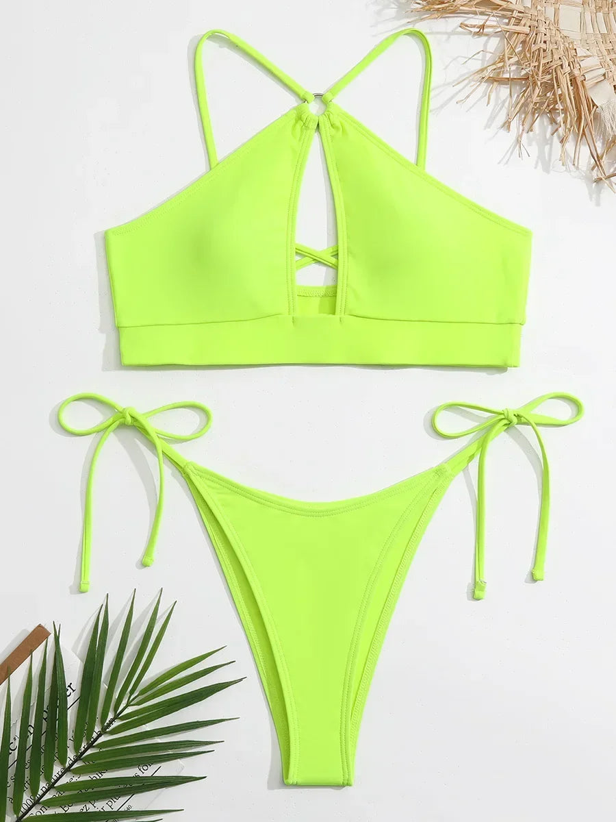 Sexy Hollow Out Brazilian Bikini