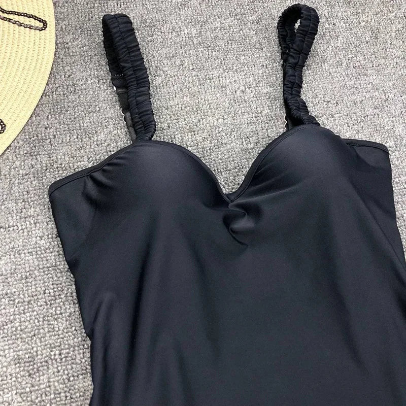 Sexy Underwired Bra Cup One Piece Swimsuit
