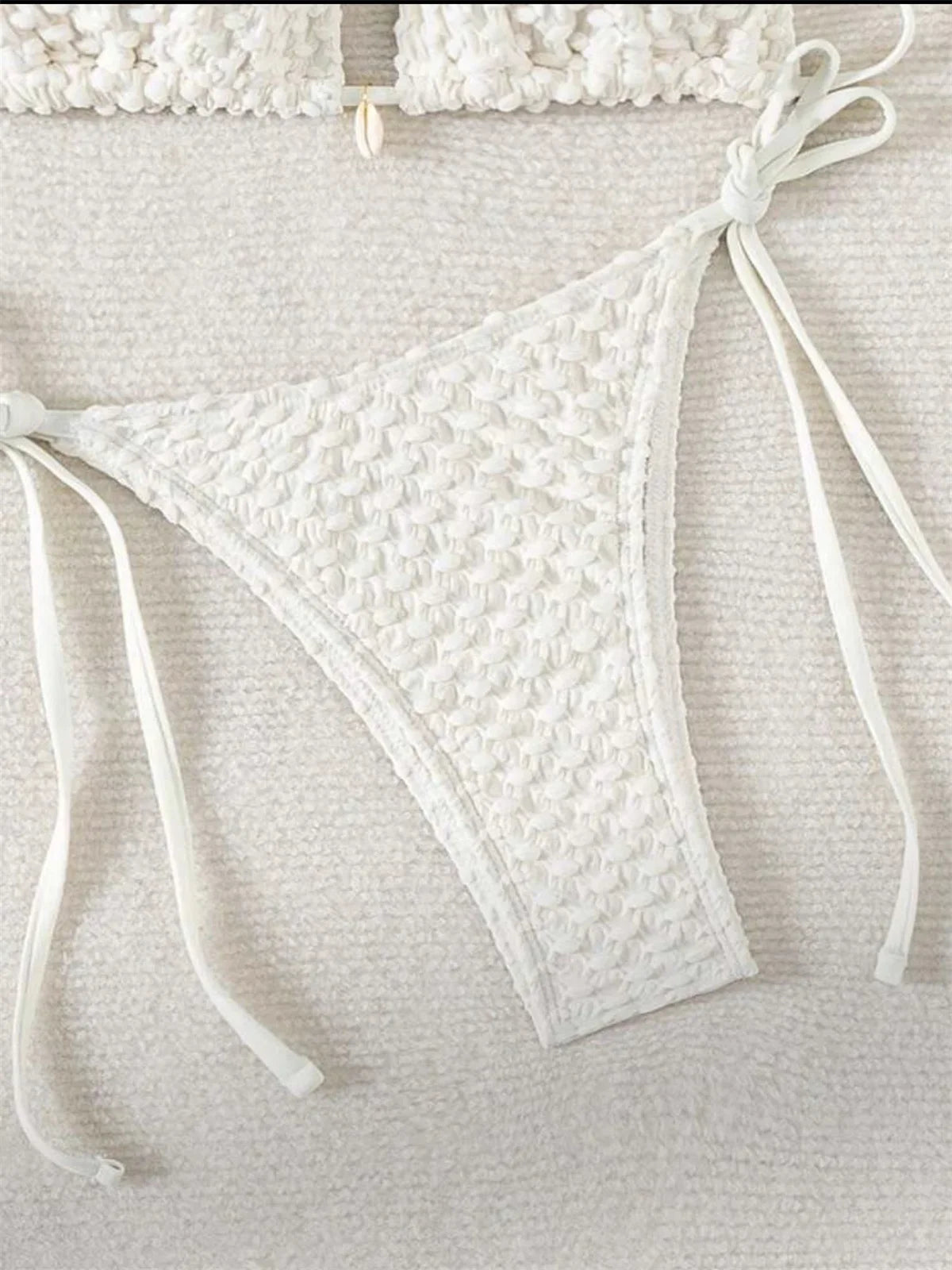 Sexy White Shell String Bikini