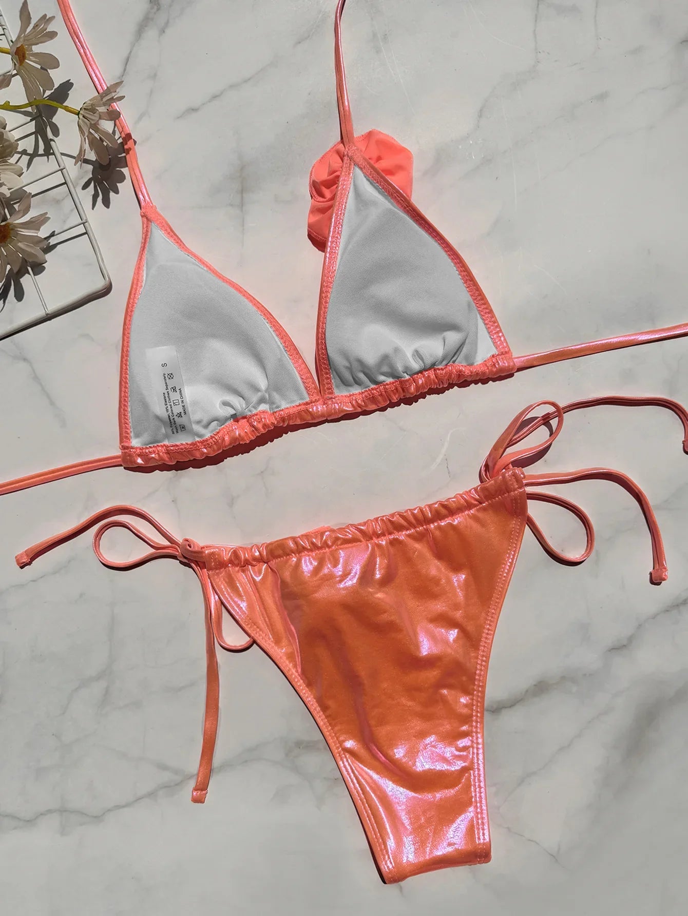 Sexy 3D Flower Micro Bikini
