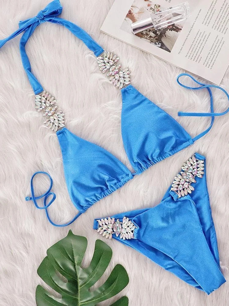 Sexy Rhinestone Bikini