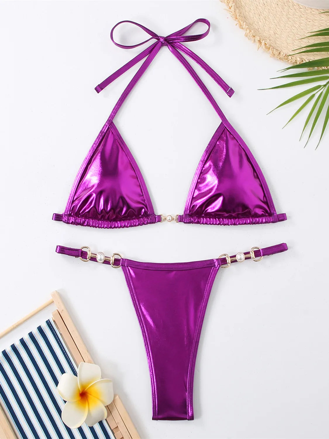 Shiny Pink Micro Bikini