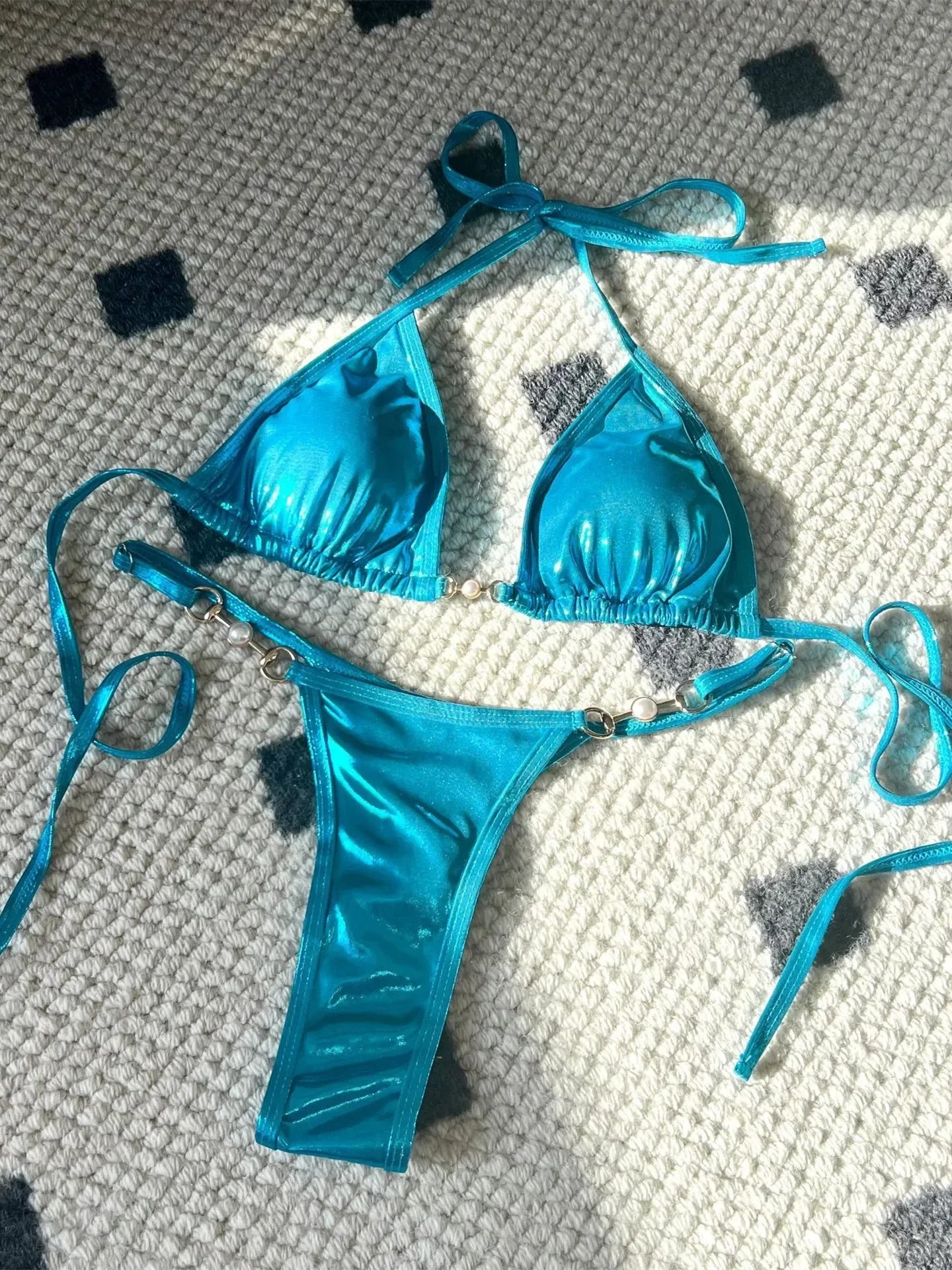 Shiny Pink Micro Bikini
