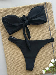 Metal Rings Bandeau Bikini