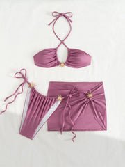 Sexy Metal Sun Ornament Bikini