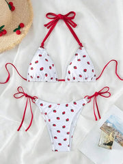 Halter Strawberry Designer Bikini