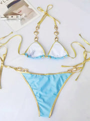 Halter Crystal Rhinestone Diamond Bikini
