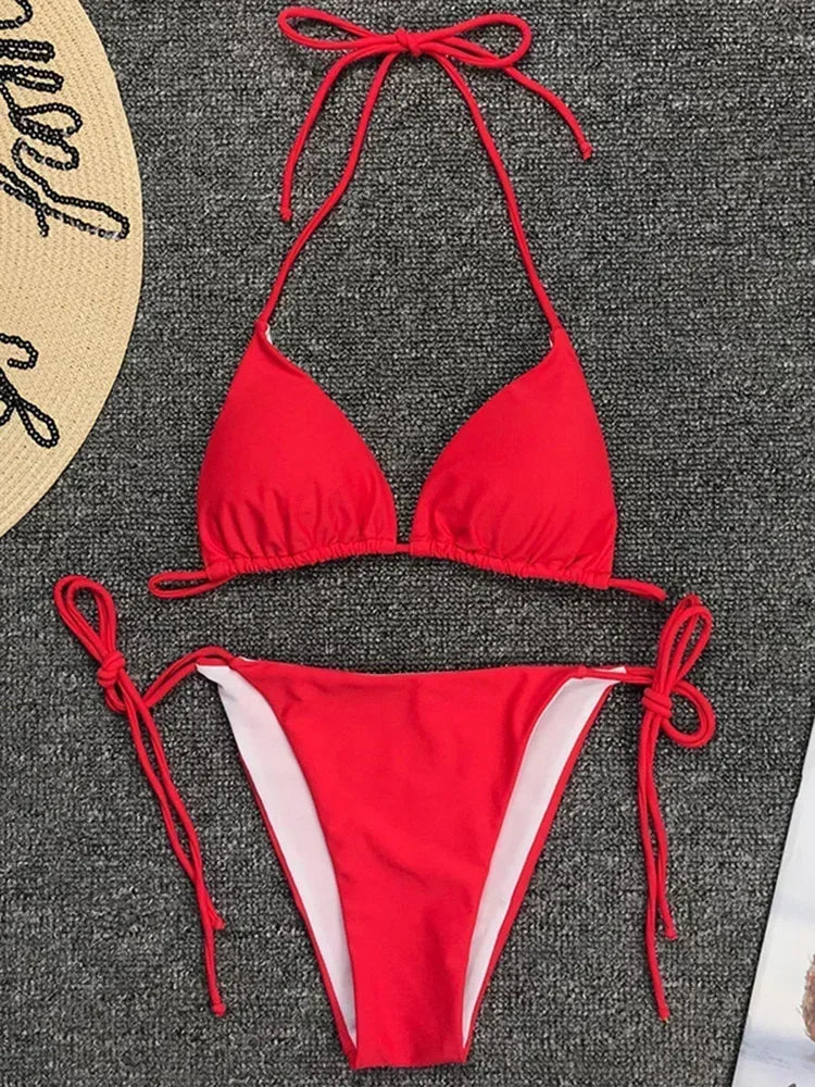 Neon Yellow Extreme Mini Micro Thong Bikini
