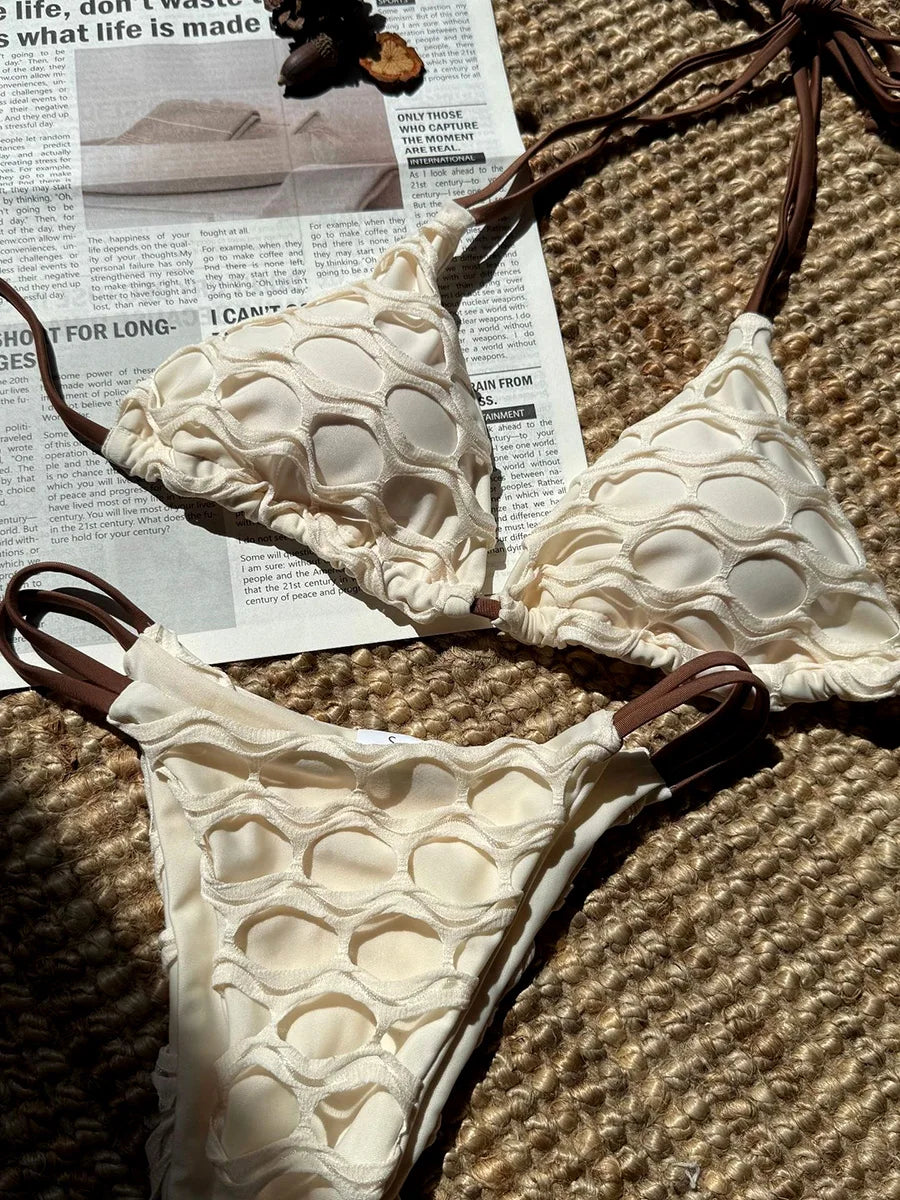 Hollow Out Halter Bikini