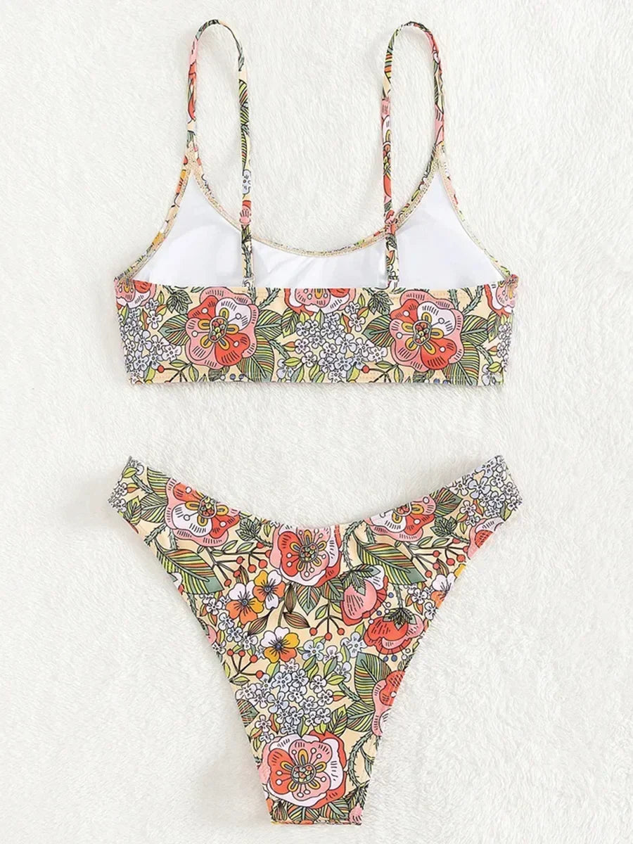 Floral Print Brazilian Bikini