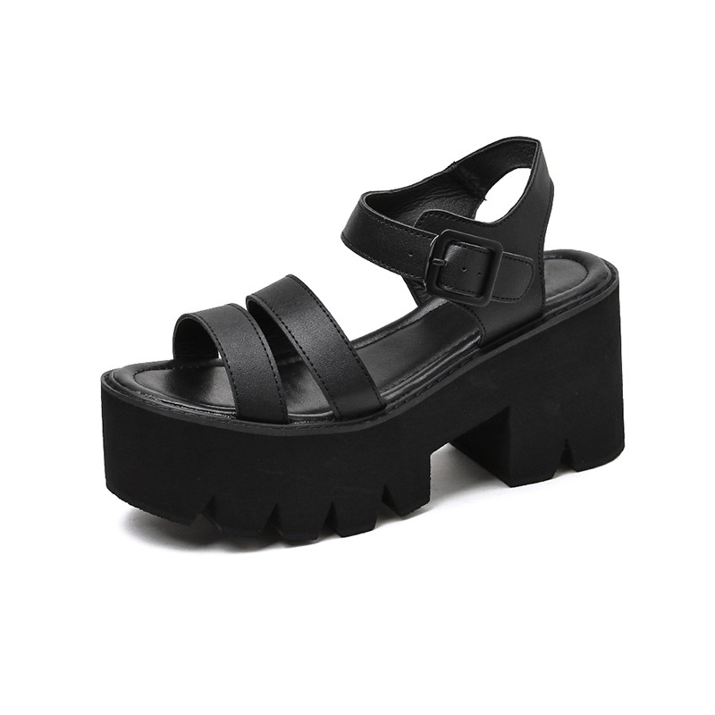 Silvana Women's Black Platform Sandal