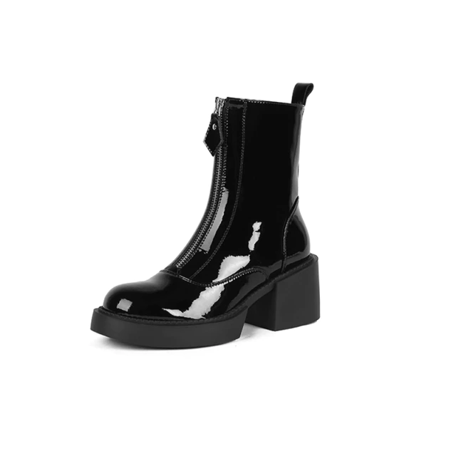 Clemen Women's Patent Leather Ankle Boots