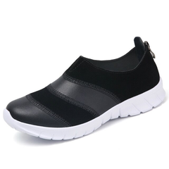 Yusuf Women's Loafer Slip-On Leather Fall Flat Black Shoes
