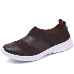 Yusuf Women's Loafer Slip-On Leather Fall Flat Black Shoes