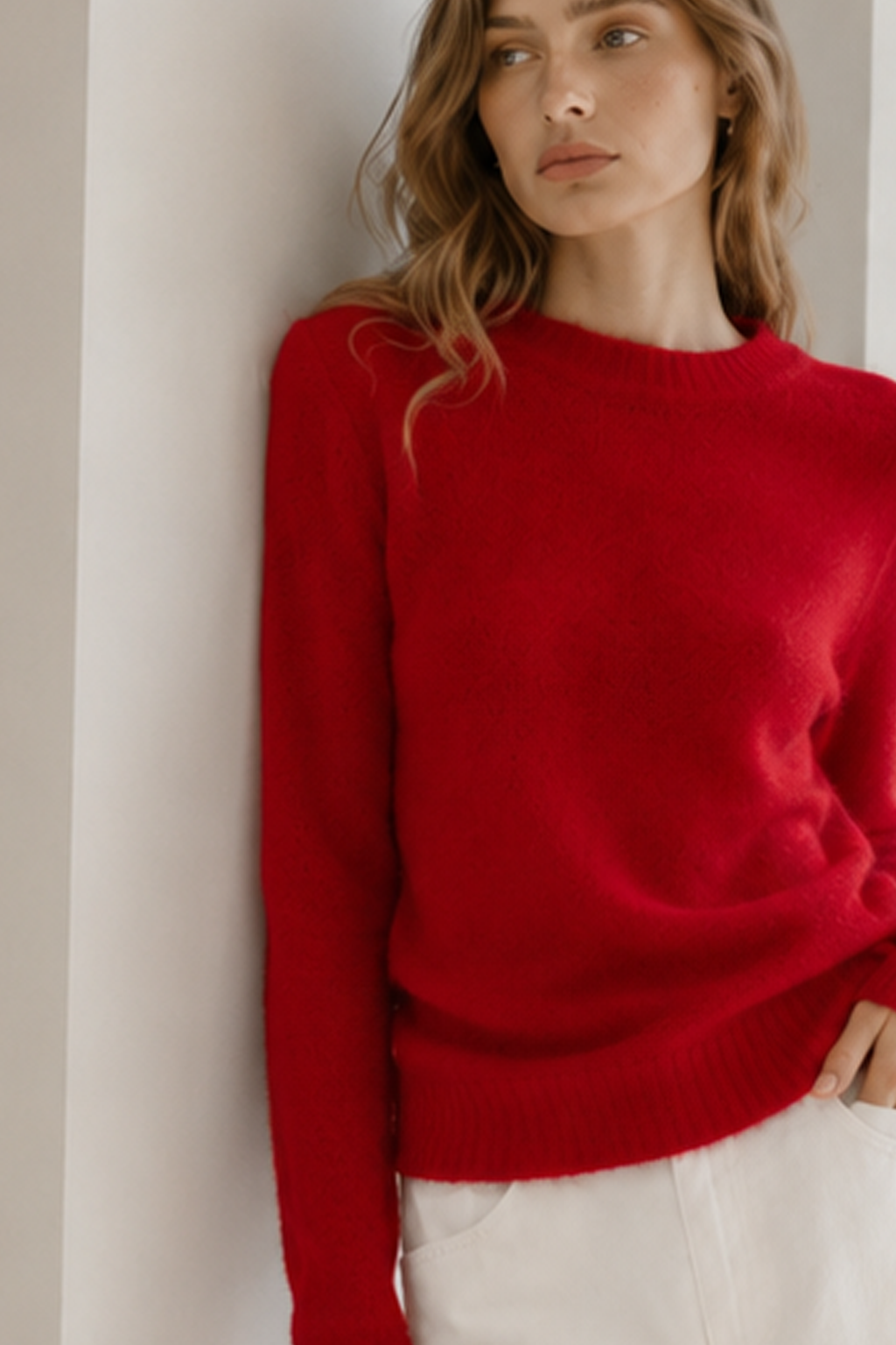 Candy Pastels Sheer Crew Neck Lightweight Knit Top