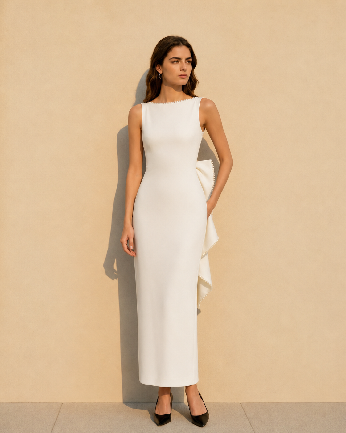Elegant Bow Slim Fit Party Dress