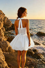Halter Bow Puff Birthday Dress