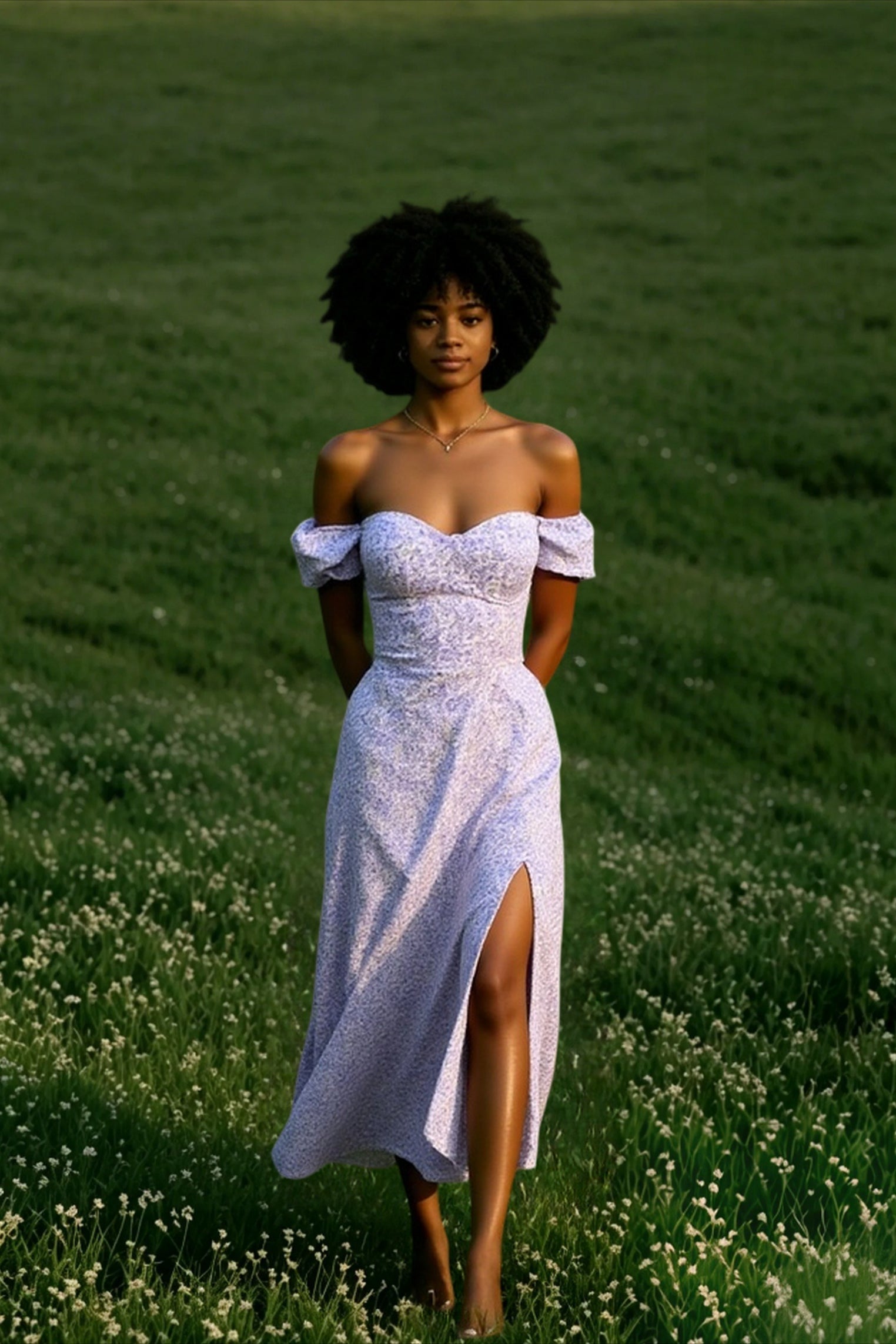 Chic Strapless Cowl Back Floral Dress