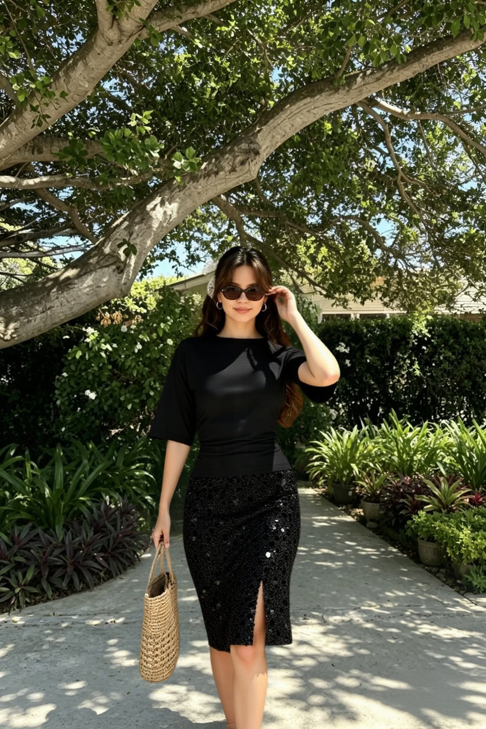 Waist Slimming Shoulder T-shirt