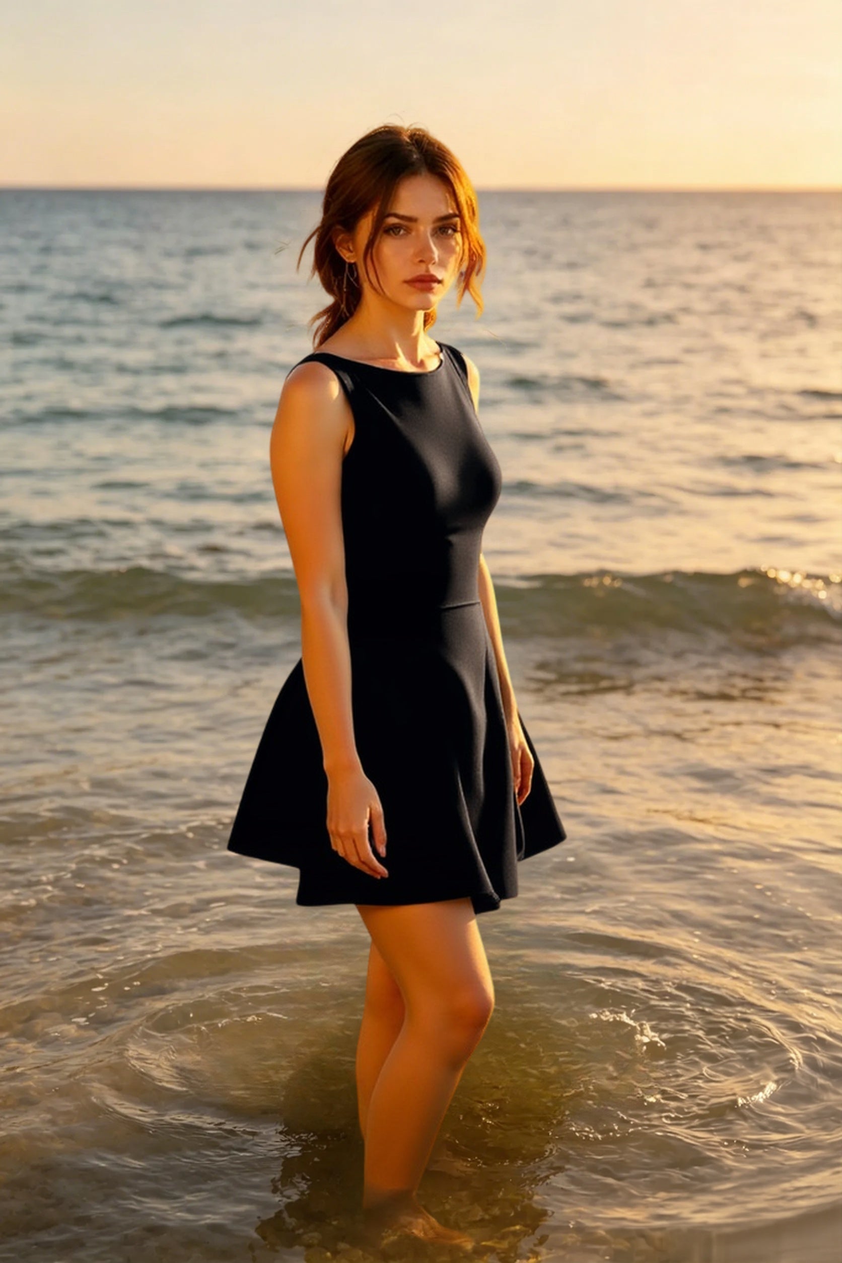 Fitted Sleeveless A-Line Work Dress