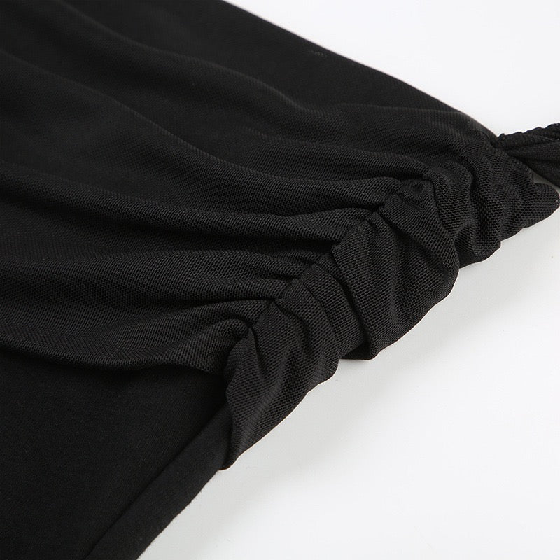 Asymmetrical Draped Sleeve Top
